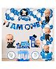 Zyozi 1st Birthday Boss Baby Theme Balloon Arc Decoration Boss Baby Theme 1st Birthday Blue - Set of 60
