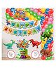 Zyozi Dinosaur Theme Balloon Arc Decoration Dinosaur Theme Birthday Multi Colour - Pack of 60