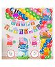 Zyozi Peppa Pig Theme Balloon arc decoration Pig Theme Birthday Multi Colour - Pack of 60