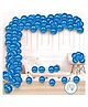 Zyozi Mettalic Balloon Garland Arch Kit 10 inch Party Balloons for Boys Girls Birthday Blue - Pack of 51