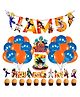 Zyozi Dragon Ball Z 5th Birthday Party Supplies and Decorations Orange And Blue - Pack Of 37