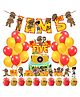 Zyozi Little Singham Theme 5th Birthday for Boys Birthday Decoration Kit Yellow And Red - Pack of 37