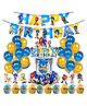 Zyozi Sonic Birthday Party Supplies for Kids Blue - Pack of 37