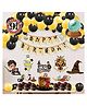 Zyozi Hari Potter Birthday Decorations Hari Pottar Birthday Party Supplies for Kids Black and Yellow - Pack of 45