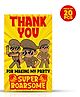 Zyozi Little Singham Theme Thank You for Making My Party Super Roarsome Tags for Birthday Yellow - Pack of 20