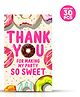 Zyozi Donut Theme Thank You for Making Party So Sweet Tags for Birthday MultiColour - Pack of 30