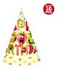 Zyozi Fruit Theme Birthday Party Hat Happy Birthday Cone Party Hats for Kids Multi Colour - Pack of 10