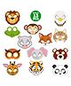 Zyozi Animal Masks Animal Happy Birthday Party Decoration Animal Eye mask for Kids Multi Colour - Pack of 13