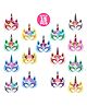 Zyozi Unicorn Masks for Boys and Girls Dress Up Birthday Party Favors Multicolour - Pack of 15