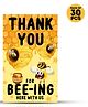 Zyozi Honey Bee Thank You for Beeing Here With Us Tags for Birthday - Pack of 30