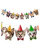 Zyozi Kitty Theme Party Bunting Decoration Multi Colour - Length 243 cm