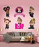 Zyozi Boss Baby Girl Happy Birthday Cardstock Cutout With Glue Dot for Kids Theme Pink - Pack of 7