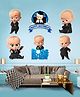 Zyozi Boss Baby Happy Birthday Cardstock Cutout With Glue Dot for Kids Theme Blue - Pack of 7