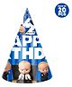 Zyozi Boss Baby Theme 6 month Birthday Cone Party Hats Blue - Pack of 20