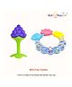 NeonateCare Baby Teether Set of 2 Soft Silicone Fruit Shape and Ring Teether (Blue Ring Teether -  Blue Fruit Teether)