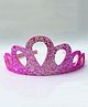 FOLLOW THE NEEDLE Faux Leather Glitter Crown Hair Band - Pink