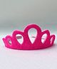 FOLLOW THE NEEDLE Faux Leather Sugary Glitter Crown Hair Band - Dark Pink