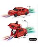FANTASY INDIA Bump & Go Action 2 in 1 Robot Car Toy with 3D Light and Music Transformer (Color May Vary)