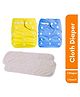 Fantasy India Diaper Nappies With Wet-Free Inserts for Babies (5 Layer Insert Pad For Cloth Diapers) - Assorted
