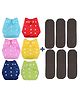 Fantasy India Cloth Diaper Nappies With Wet-Free Inserts for Babies (5 Layer Insert Pad For Cloth Diapers) - Assorted