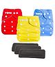 Fantasy India Cloth Diaper Nappies With Wet-Free Inserts for Babies (5 Layer Insert Pad For Cloth Diapers) - Assorted