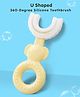 FANTASY INDIA Soft Sillicone U Shaped Head 360 Percent Toothbrush - Yellow