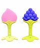 FANTASY INDIA Baby Silicone Teether Peach & Grapes Pack of 2 - Multicolour