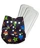 FANTASY INDIA Washable Baby Diaper Premium Cloth Diaper Reusable Adjustable Size  Waterproof Pocket Cloth Diaper Nappie 1 Diaper and 2 Insert Pad - Blue