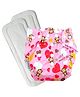 FANTASY INDIA Washable Baby Diaper Premium Cloth Diaper Reusable Adjustable Size  Waterproof Pocket Cloth Diaper Nappie 1 Diaper and 2 Insert Pad - Pink