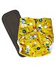 Fantasy India Washable Baby Diaper Premium Cloth Diaper Reusable Adjustable Size Waterproof Pocket Cloth Diaper Nappie - Yellow