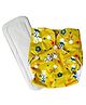 Fantasy India Washable Baby Diaper Premium Cloth Diaper Reusable Adjustable Size Waterproof Pocket Cloth Diaper Nappie - Yellow