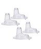 FANTASY INDIA Anti Colic Silicone Sippy Spout Teat Suitable for Wide Neck Bottles 4 Pieces - White