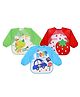 Fantasy India  Long Sleeve Waterproof Cartoon Animals Print Feeding Bibs  Pack of 3 - (Color & Print May Vary)