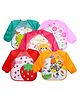 Fantasy India  Long Sleeve Waterproof Cartoon Animals Print Feeding Bibs  Pack of 5 - (Color & Print May Vary)