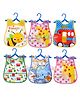 Fantasy India Washable Colorful Waterproof Baby Apron cum Bib with Cute Cartoon Drool Pack of 6 - Random Print(Assorted)
