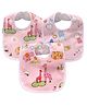 Fantasy India Baby Soft Feeding Bibs Cute Multi Print with Tich Button Waterproof Newborn Baby Bib Set (Assorted)