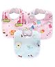 Fantasy India Baby Soft Feeding Bibs Apron Cute Multi Print with Tich Button Waterproof Pack of 3 (Assorted)