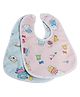 Fantasy India Baby Soft Feeding Bibs Apron Cute Multi Print with Tich Button Waterproof Pack of 2 (Assorted)