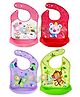 FANTASY INDIA Bib Apron for Feeding with Detachable Food Catcher Waterproof Pack of 4 (Assorted Colors & Prints)