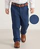 Mark & Mia Full Length Party Wear Trouser with Belt Detailing - Navy Blue