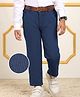 Mark & Mia Full Length Party Wear Trouser with Belt Detailing - Navy Blue