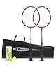 Vector X VXB 10 Aluminum Badminton Racket Pieces Nylon Shuttles with Full Cover Set Pack of 3 - Black