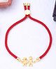 Yellow Chimes Latest Fashion Gold Toned Brother Sister Red Rakhi Bracelet for Girls and Women - Red & Gold