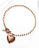 Yellow Chimes Bracelet for Women and Girls Rose Gold Bracelets for Women and Girls | Western Style Stainless Steel Heart Charm Chain Bracelet | Birthday Gifts For Women Valentine Gift for Girls