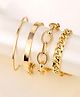 Yellow Chimes Combo Bracelets for Women Gold Plated 4 Pcs Chain Bracelet Set For Women and Girls
