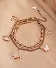 Yellow Chimes Elvora Bracelet for Women Rose Gold Stainless Steel Butterfly Charm Adjustable Chain Bracelet for Women and Girls