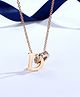 Yellow Chimes Rose Gold Plated Stainless Steel Chain Pendant Necklace - Gold