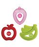 Bee Baby Fruit Shape Soft Silicone & Water Filled Teethers - Red & Green