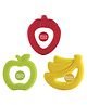 Bee Baby Fruit Shape Soft Silicone Teethers Combo with Carrying Case Pack of 3 - Multicolour