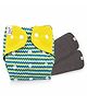 BeeBaby Bumtelligent Free Size Pocket Style Cotton Cloth Baby Diaper & 2 Grey RapiDry Pads - Yellow